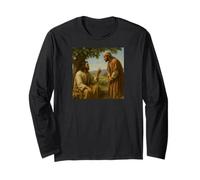 Jesus and Nathanael Under Fig Tree John 1:48 Scène biblique Manche Longue