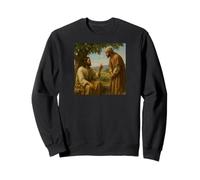 Jesus and Nathanael Under Fig Tree John 1:48 Scène biblique Sweatshirt