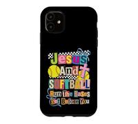Jesus and Softball Run The Bases Set Before You Coque pour iPhone 11