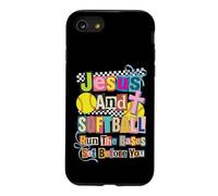 Jesus and Softball Run The Bases Set Before You Coque pour iPhone SE (2020) / 7/8
