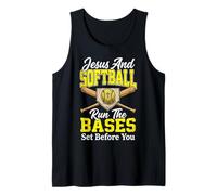 Jesus and Softball Run The Bases Set Before You Débardeur