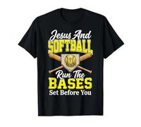 Jesus and Softball Run The Bases Set Before You T-Shirt