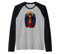 Jesus Angel Sacré Coeur Biker Tattoo Christian Manche Raglan