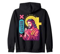 Jesus Anime Christian Manga Retro Faithwave Prière Pop Art Sweat à Capuche