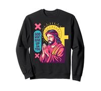 Jesus Anime Christian Manga Retro Faithwave Prière Pop Art Sweatshirt