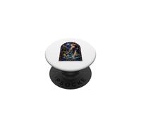 Jésus atteint Pierre sur l'eau Mosaïque Gothique Art sacré PopSockets PopGrip Adhésif