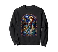 Jésus atteint Pierre sur l'eau Mosaïque Gothique Art sacré Sweatshirt