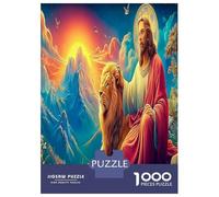 Jésus au Ciel Jigsaw Puzzle Jeu De Famille 1000 Pièces Dieu Puzzles Jouet Éduchatif Idées Cadeaux pour Adultes Et Enfants À Partir De 12 Ans 38x26cm/1000pcs