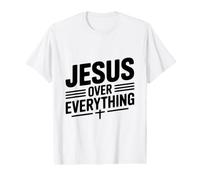 Jésus au-Dessus de Tout, la Foi est Une Source d'inspiration T-Shirt Graphique avec Valeur