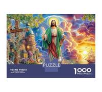 Jésus au Paradis Puzzle 1000 PiècesJésus Ville pour Experts Papier Recyclé Difficile sans Reflets Édition Limitée Qualité Premium 70x50cm/1000pcs