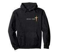 Jésus Avant Tout Croix Minimale Religieux Chrétien Sweat à Capuche