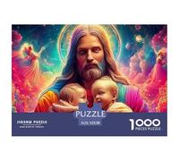Jésus avec des bébés Puzzle Adulte 1000 Pièces L'Excellence dans Les Défis De Puzzle - pour Une Large Audience : Homme, Femme, Adulte, Enfant Dès 14 Ans 52x38cm/1000pcs