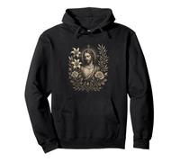 Jésus avec des lys et des Roses Vintage Christian Line Art Faith Sweat à Capuche