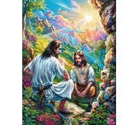 Jésus avec Les Disciples 1000 Pièces Puzzle Expert Confirmé en Carton Rigide Haute Densité Animaux et Plantes Très Difficile Motif Complexe Décoration Murale Cadeau Premium 1000 PCS