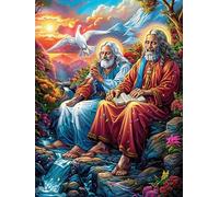 Jésus avec Ses Disciples dans Le Jardin 500 Pieces Casse-tête Adulte en Carton sans Déformation Animal Plante Très Difficile Haute Difficulté Anti-Stress Décoration Murale Cadeau Noël Pas Cher 50