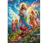 Jésus avec Ses Disciples dans Le Jardin Fleuri 300 Pieces Casse-tête Adolescent en Carton Rigide Anti-Déchirure Mythes fantastiques Difficulté Moyenne Activité Ã‰ducative Passe-Temps Cad