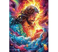 Jésus avec Un cœur Lumineux 500 Pieces Casse-tête Expert Confirmé en Carton Épais Rigide Très Difficile Niveau Expert Motif Complexe Cadeau Anniversaire Premium 500 PCS