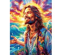 Jésus avec Une auréole Arc-en-Ciel Puzzles 500 Pièces pour Adultes Educa Décoration Moderne Challenge Difficile Relaxation Artistique Cadeau Original 500 PCS