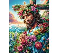 Jésus avec Une Couronne d'épines dans Le Jardin 300 Pièces Puzzle Créatif en Carton Anti-Déchirure Mythes Conte de fées Difficulté Moyenne Activité Manuelle Loisir Créatif Cadeau Fê