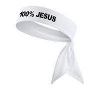 Jesus Bandeau élastique pour Sports de Football Blanc/Noir