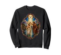 Jésus Baptême Saint-Esprit Colombe Cathédrale Mosaïque Art Foi Sweatshirt