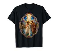 Jésus Baptême Saint-Esprit Colombe Cathédrale Mosaïque Art Foi T-Shirt