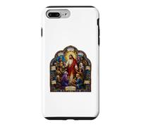 Jésus Béatitudes Sermon Gothique Mosaïque Art Chrétien Icône Coque pour iPhone 7 Plus/8 Plus