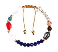 Jesus Bracelet - Crystal Beaded Wrist Jewelry | Adjustable Sliding Knot | Vibrant Multicolor Crystals, Faith Symbol & Meditation Charm, for Women & Girls Gift