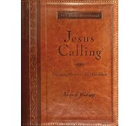 Jesus Calling, Large Text Brown Leathersoft, with Full Scriptures: Enjoying Peace in His Presence (A 365-Day Devotional) - The Perfect Christian Gift for Lent and Easter