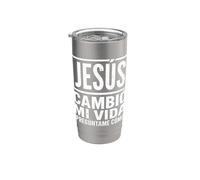 Jesus Cambio Mi Vida Preguntame Como Cristianos Espanol Gobelet isotherme en acier inoxydable double paroi
