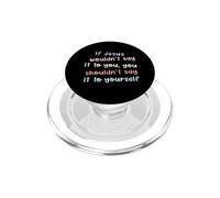 Jesus Cares Self-Care Citations inspirantes Esprit chrétien PopSockets PopGrip pour MagSafe