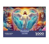 Jésus céleste Puzzle Adulte 1000 Pièces De Qualité Supérieure : Le Vrai Challenge des Puzzles - Le Cadeau Qui Marque Adultes & Jeunes (14+) 52x38cm/1000pcs