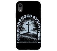 Jésus Change Tout la Foi chrétienne Croix culte Dieu Coque pour iPhone XR