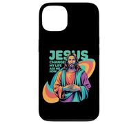 Jesus Changed My Life Ask Me How Devoted Christian Worship Coque pour iPhone 13