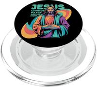 Jesus Changed My Life Ask Me How Devoted Christian Worship PopSockets PopGrip pour MagSafe