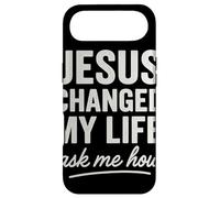 Jesus Changed My Life Ask Me How Foi Chrétienne Coque pour iPhone Air