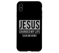 Jesus Changed My Life Ask Me How Jesus T-Shirt Coque pour iPhone XS Max