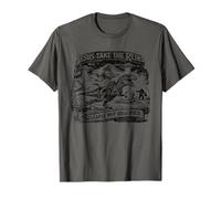 Jésus chevauchant Un Dinosaure UFO Bigfoot Conspiracy T-Shirt