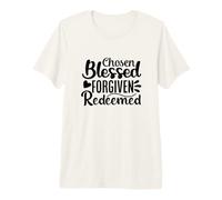Jésus Chrétien Élu Bienheureux Pardonné Racheté T-Shirt Haut de Gamme