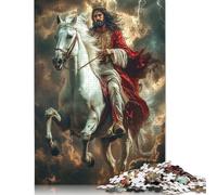 Jesus Chrétien Puzzle en Bois 1000 Pièces pour Adultes et Familles 75x50cm
