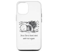Jésus Christ a vécu est Mort et Rose à Nouveau Coque pour iPhone 12/12 Pro