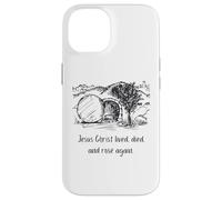 Jésus Christ a vécu est Mort et Rose à Nouveau Coque pour iPhone 14