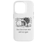 Jésus Christ a vécu est Mort et Rose à Nouveau Coque pour iPhone 14 Pro