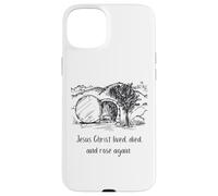 Jésus Christ a vécu est Mort et Rose à Nouveau Coque pour iPhone 15 Plus