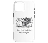 Jésus Christ a vécu est Mort et Rose à Nouveau Coque pour iPhone 16 Pro Max