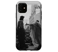 Jésus Christ Arresté Ponce Pilate Peinture Biblique Noir Coque pour iPhone 11