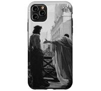 Jésus Christ Arresté Ponce Pilate Peinture Biblique Noir Coque pour iPhone 11 Pro Max