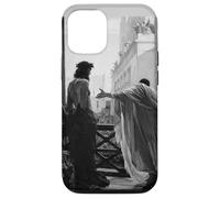 Jésus Christ Arresté Ponce Pilate Peinture Biblique Noir Coque pour iPhone 12/12 Pro
