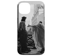 Jésus Christ Arresté Ponce Pilate Peinture Biblique Noir Coque pour iPhone 13
