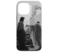 Jésus Christ Arresté Ponce Pilate Peinture Biblique Noir Coque pour iPhone 13 Pro Max